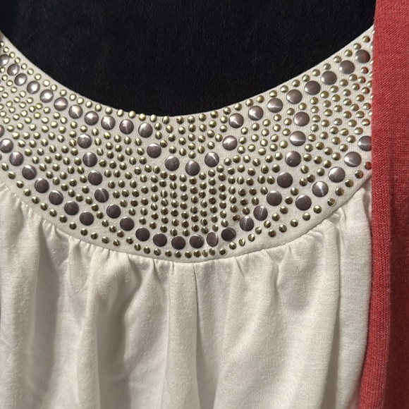 Heart Soul Ruffle Top/Cardigan Combo Blouse 3x - Picture 3 of 11